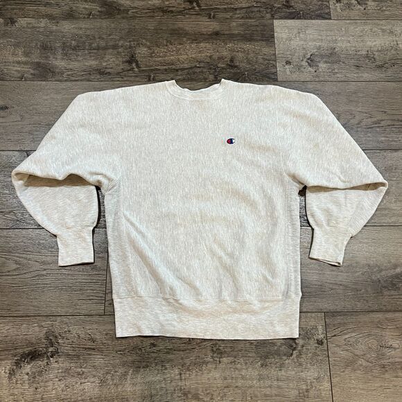 Vintage 90s Champion Reverse Weave Blank Gray Sweatshirt Made in USA Men's XL - Picture 1 of 8